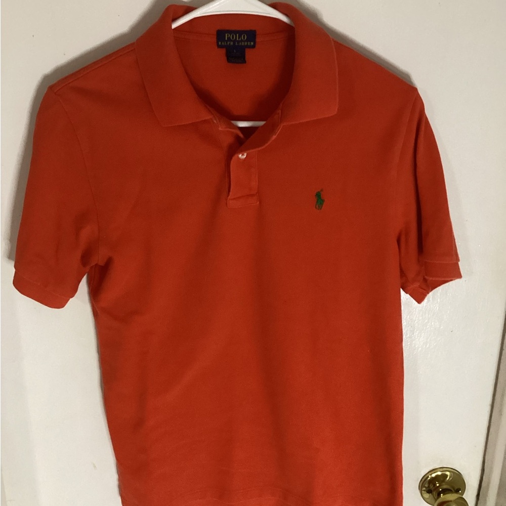 Polo by Ralph Lauren Boys Orange Polo Shirt Size Large (14-16)